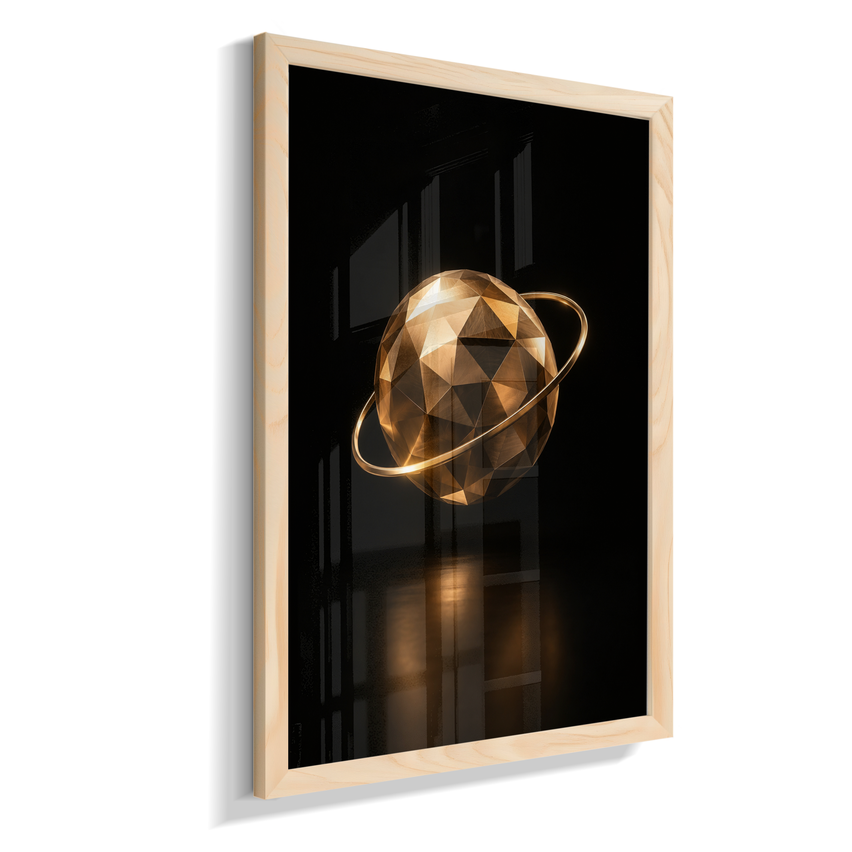 Esfera em Órbita — Bronze e Preto