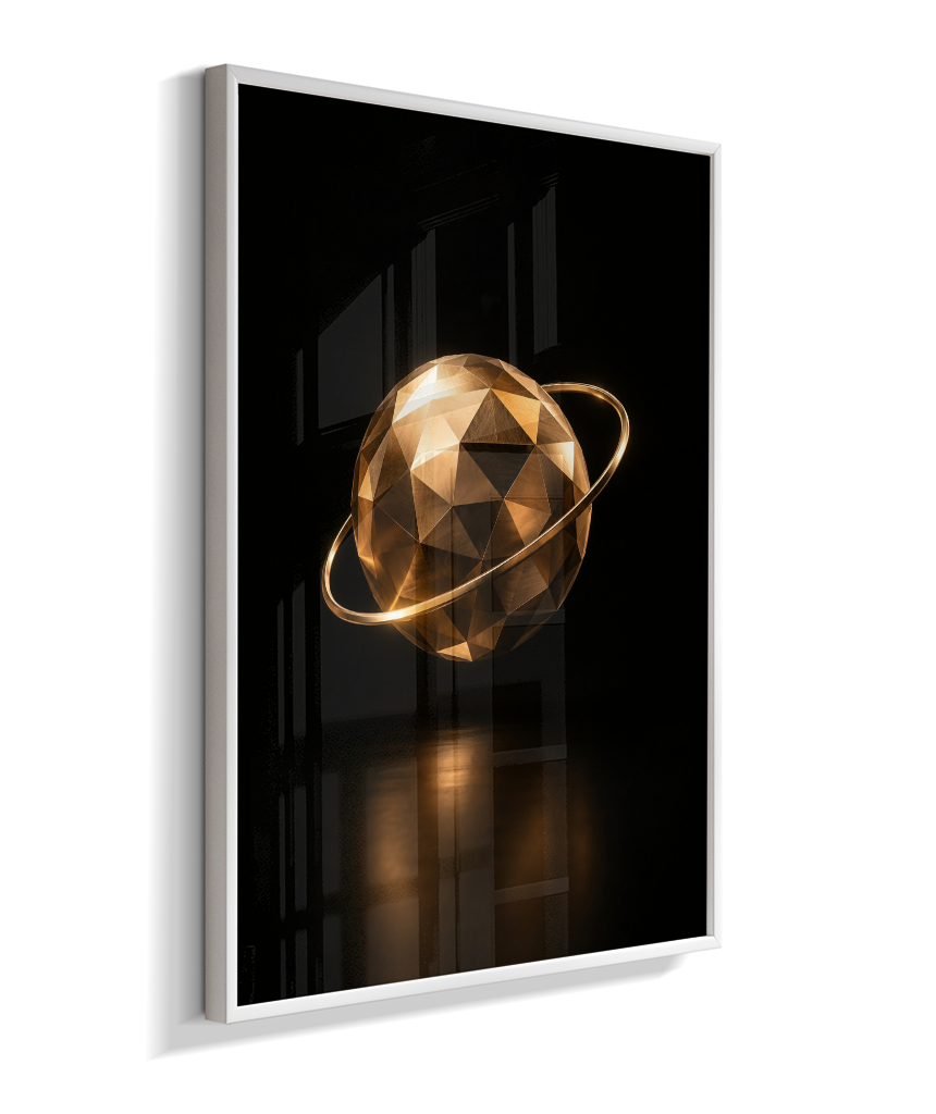 Esfera em Órbita — Bronze e Preto