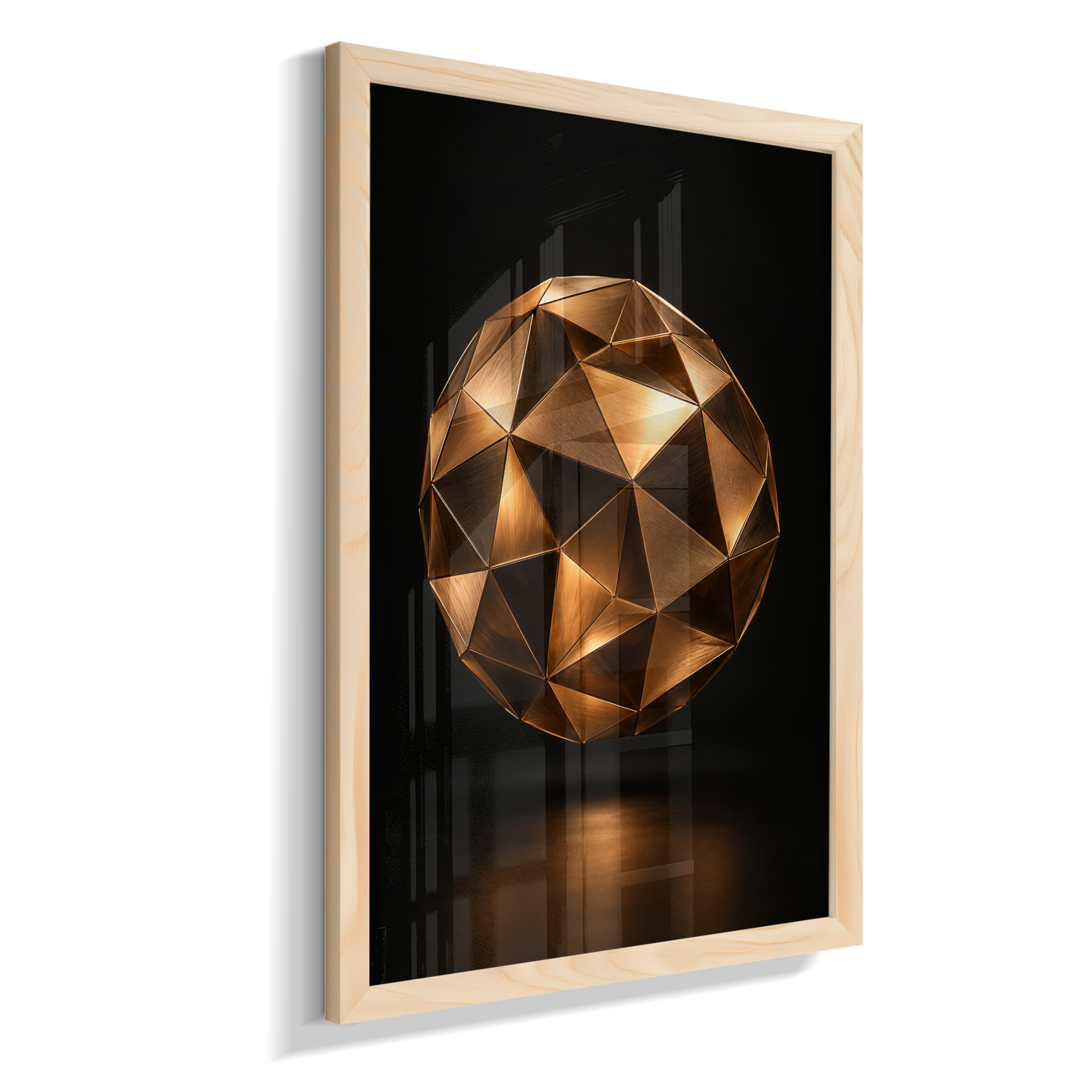 Esfera Facetada — Bronze e Preto
