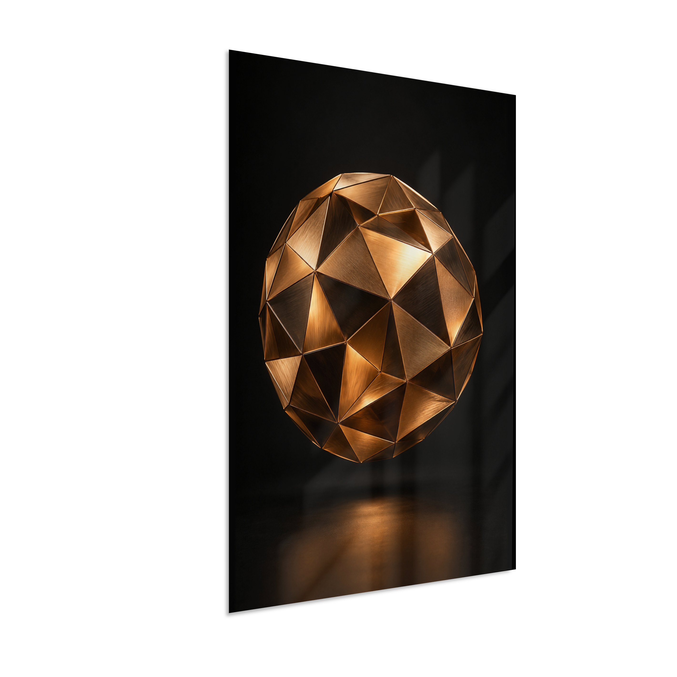 Esfera Facetada — Bronze e Preto