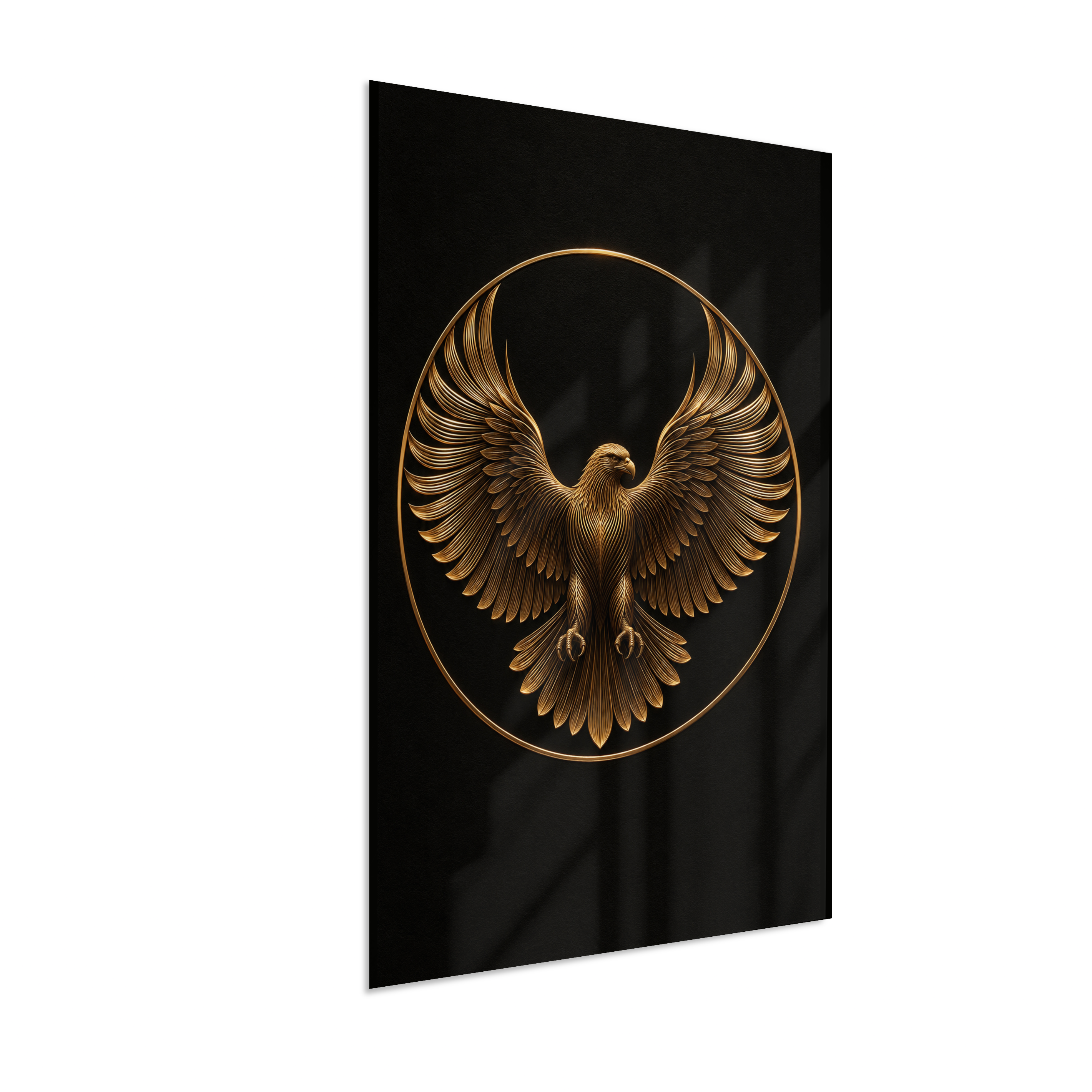 Águia em Linhas — Bronze e Preto