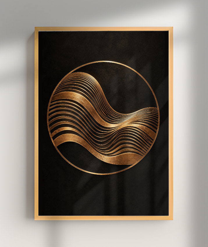 Onda Dourada — Bronze e Preto