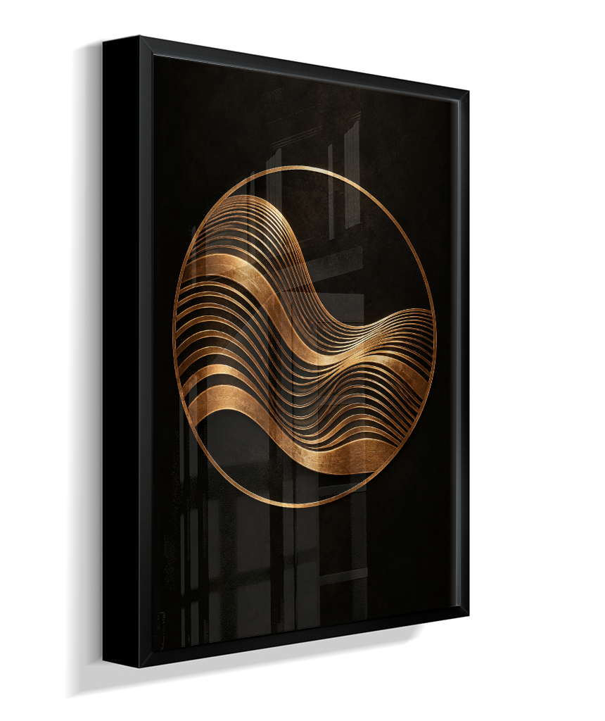 Onda Dourada — Bronze e Preto