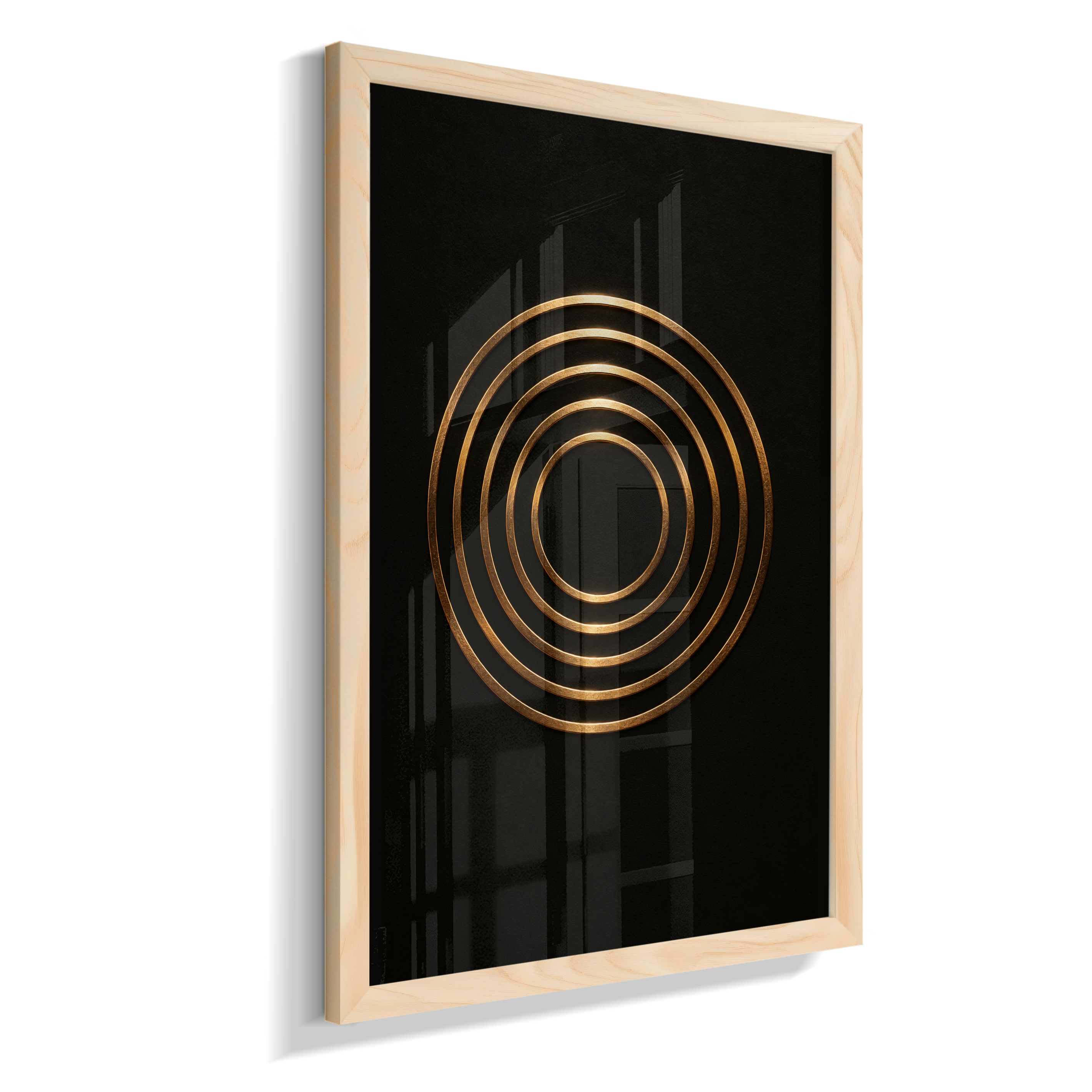 Círculos Concêntricos — Bronze e Preto