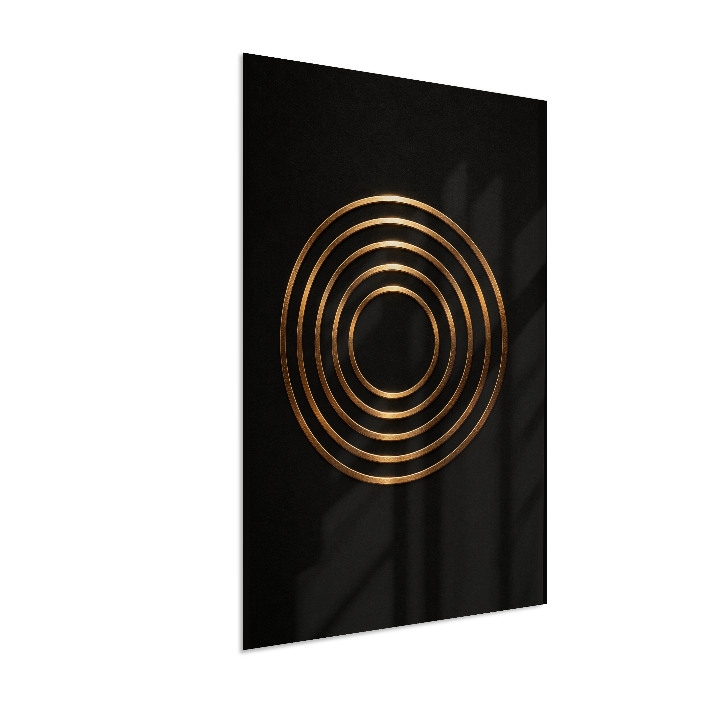 Círculos Concêntricos — Bronze e Preto