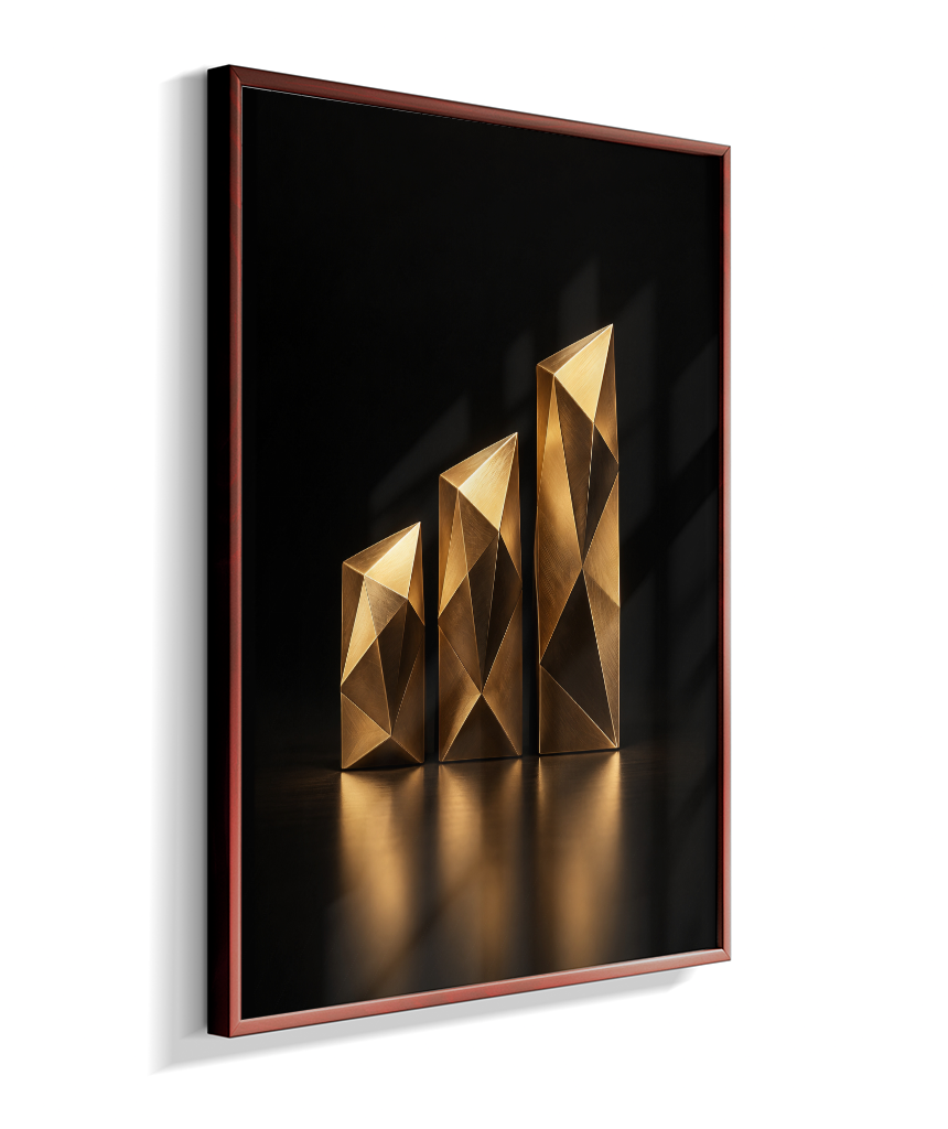 Barras de Crescimento — Bronze e Preto