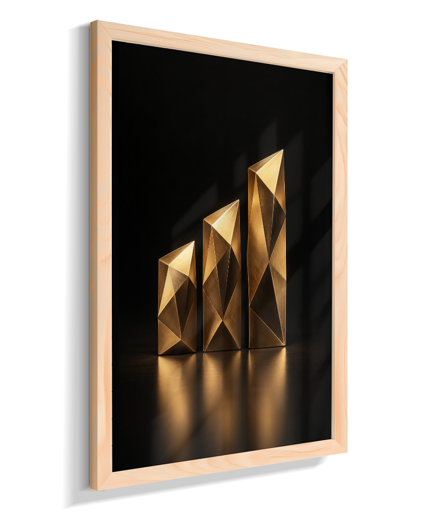 Barras de Crescimento — Bronze e Preto