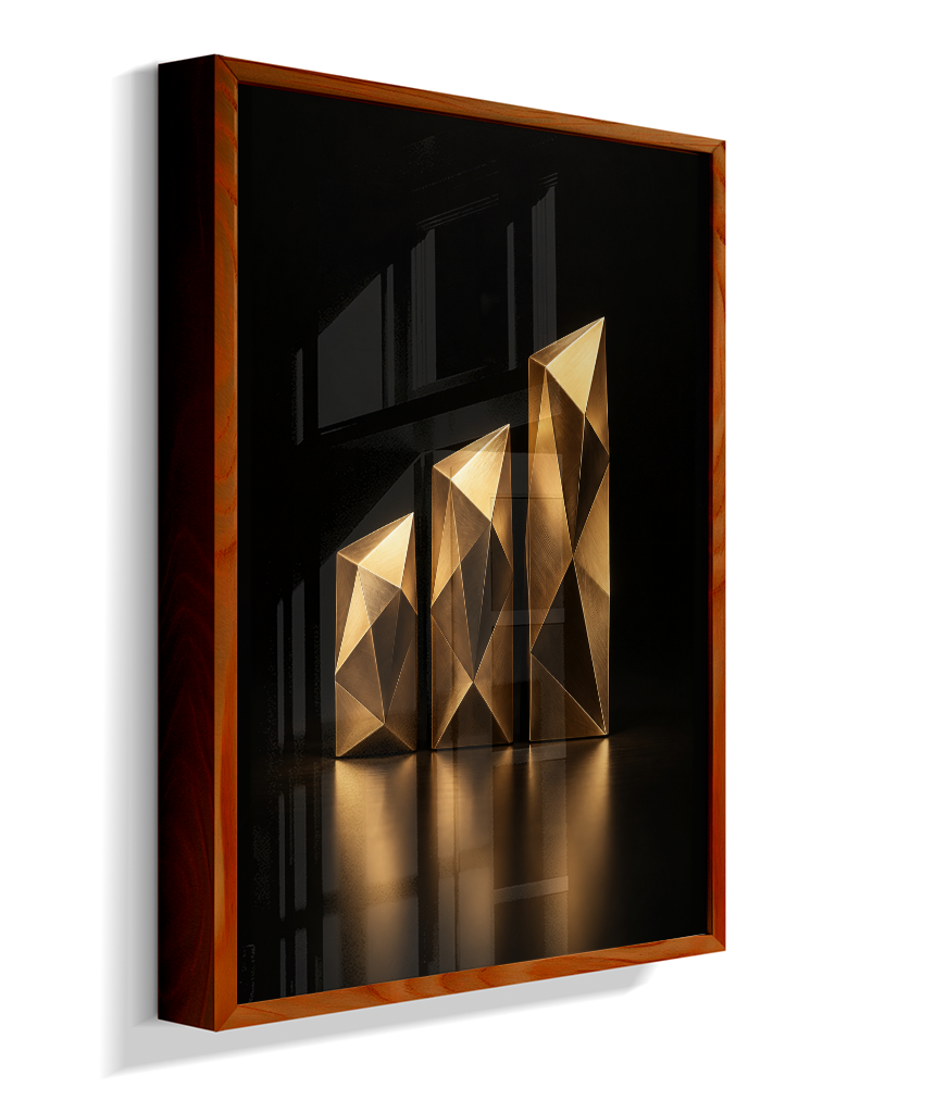 Barras de Crescimento — Bronze e Preto