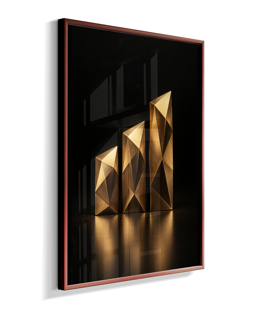 Barras de Crescimento — Bronze e Preto