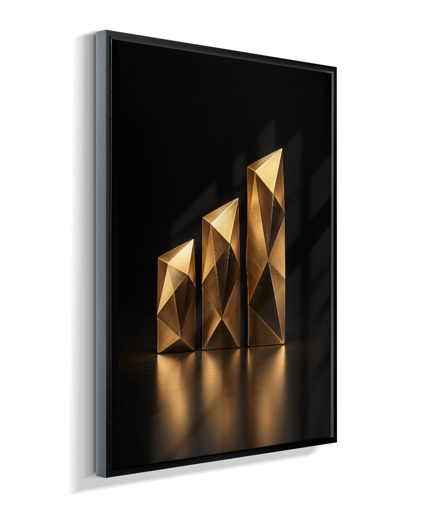 Barras de Crescimento — Bronze e Preto