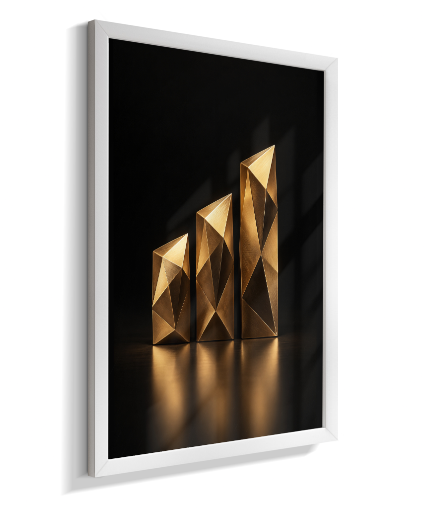 Barras de Crescimento — Bronze e Preto