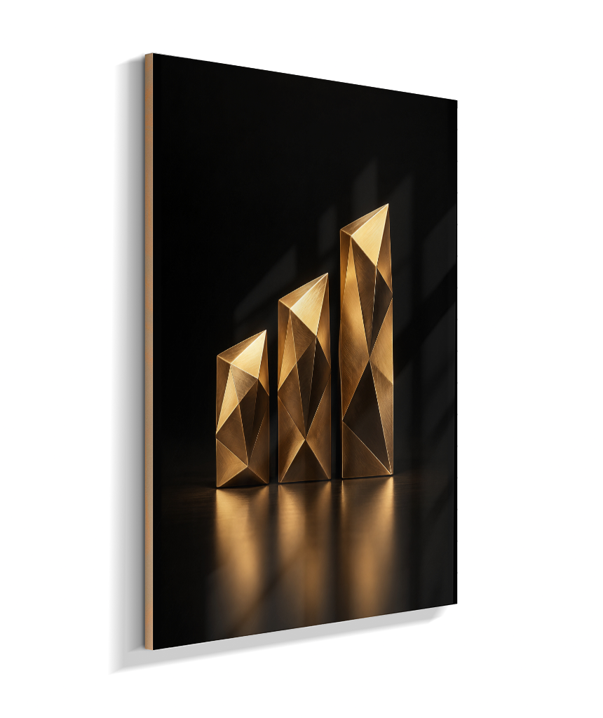 Barras de Crescimento — Bronze e Preto