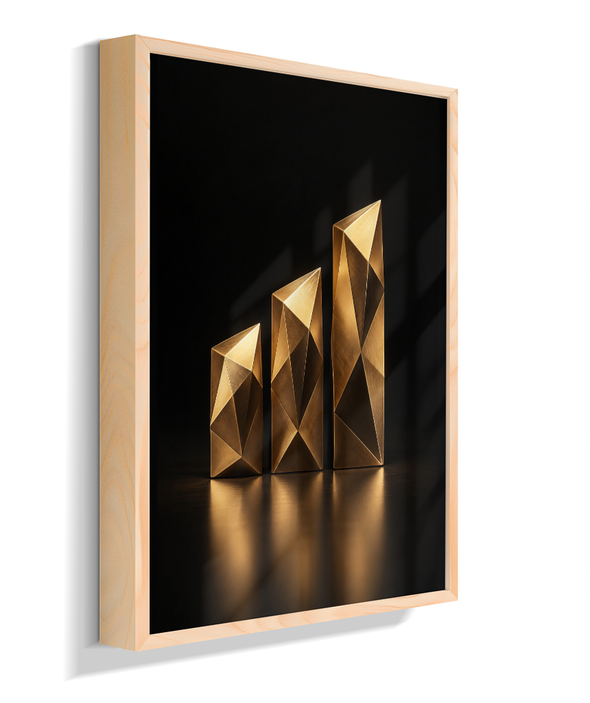 Barras de Crescimento — Bronze e Preto