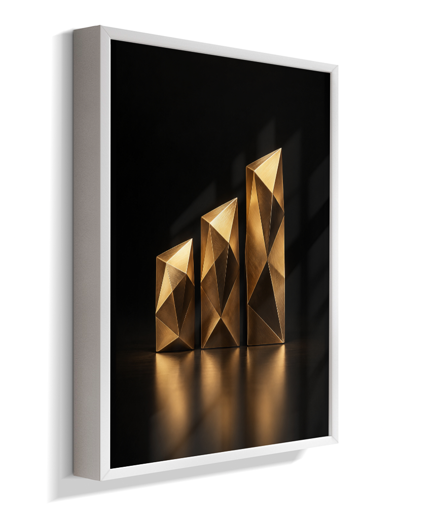 Barras de Crescimento — Bronze e Preto