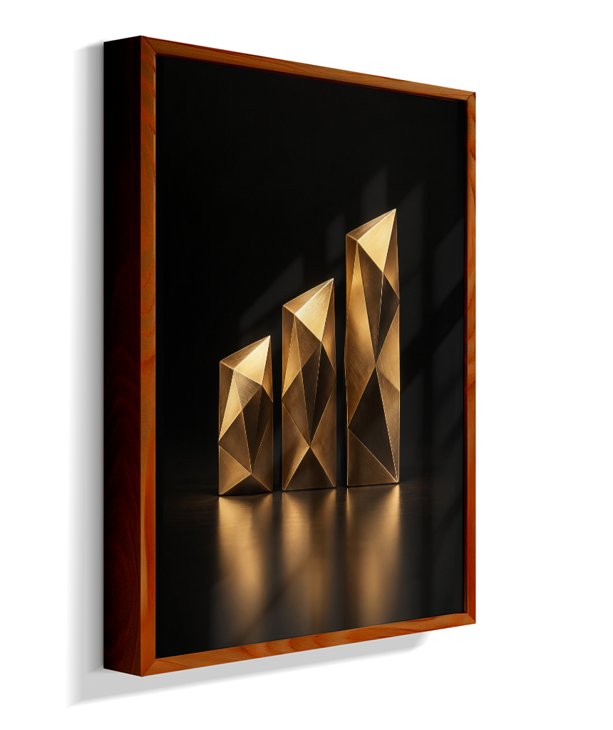 Barras de Crescimento — Bronze e Preto
