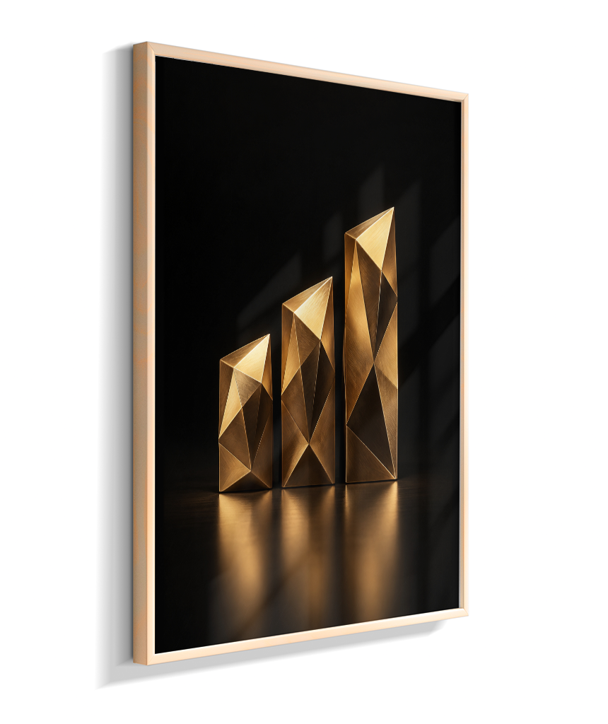 Barras de Crescimento — Bronze e Preto