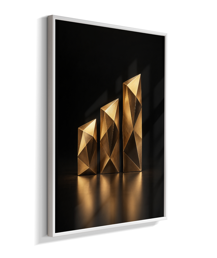 Barras de Crescimento — Bronze e Preto