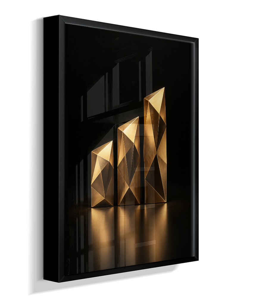 Barras de Crescimento — Bronze e Preto