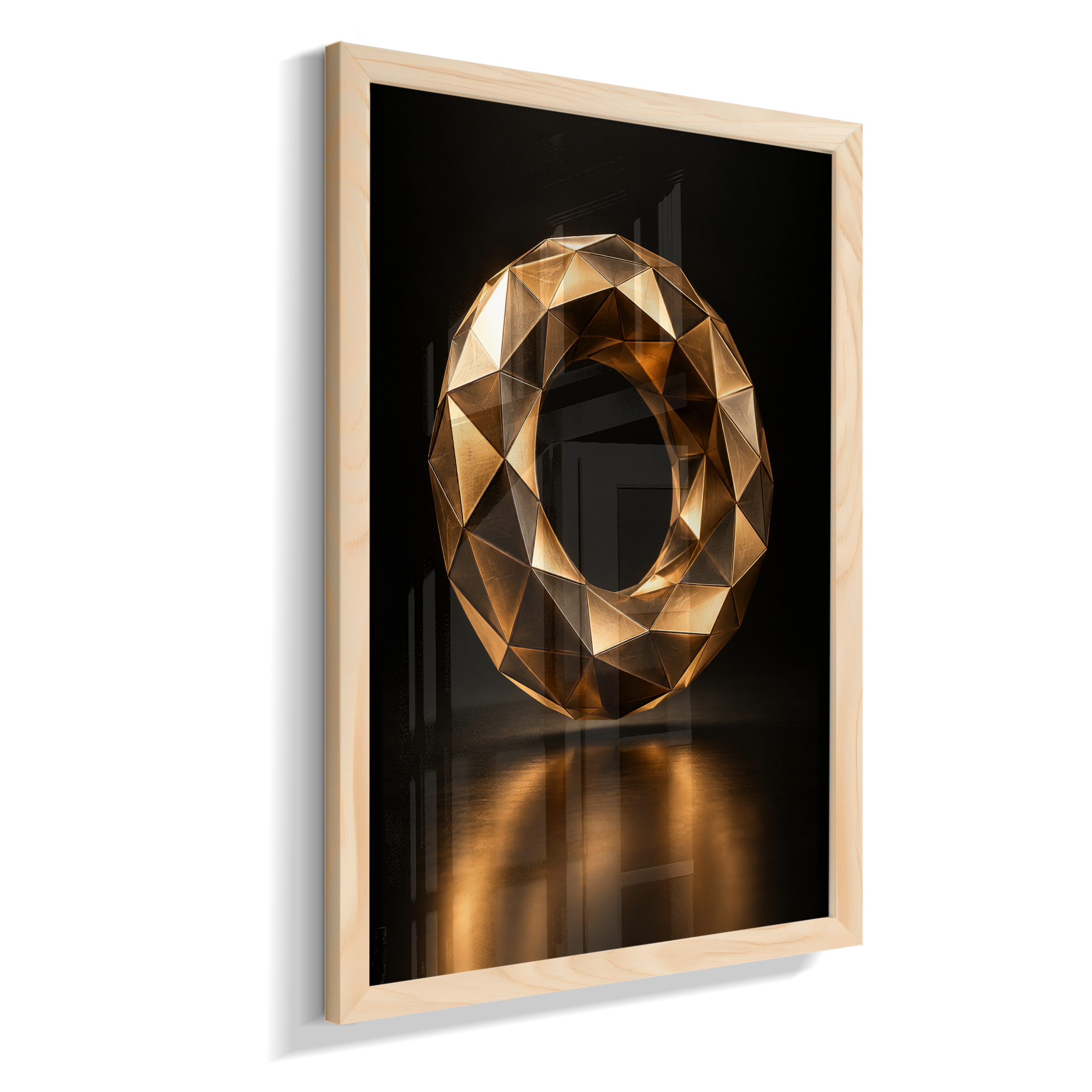 Anel Facetado — Bronze e Preto