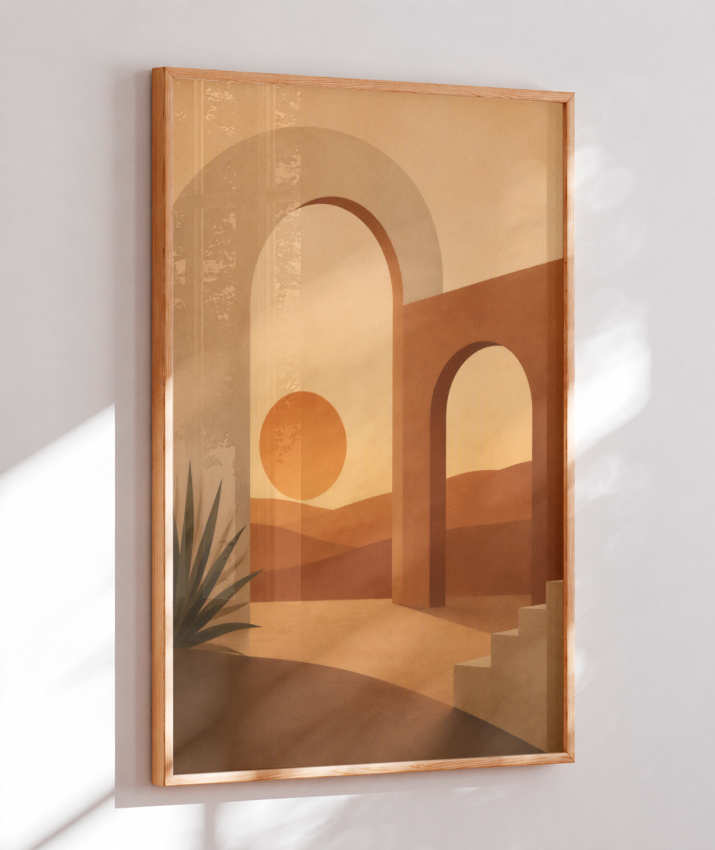 Quadro Retangular Vertical Minimal Abstrato