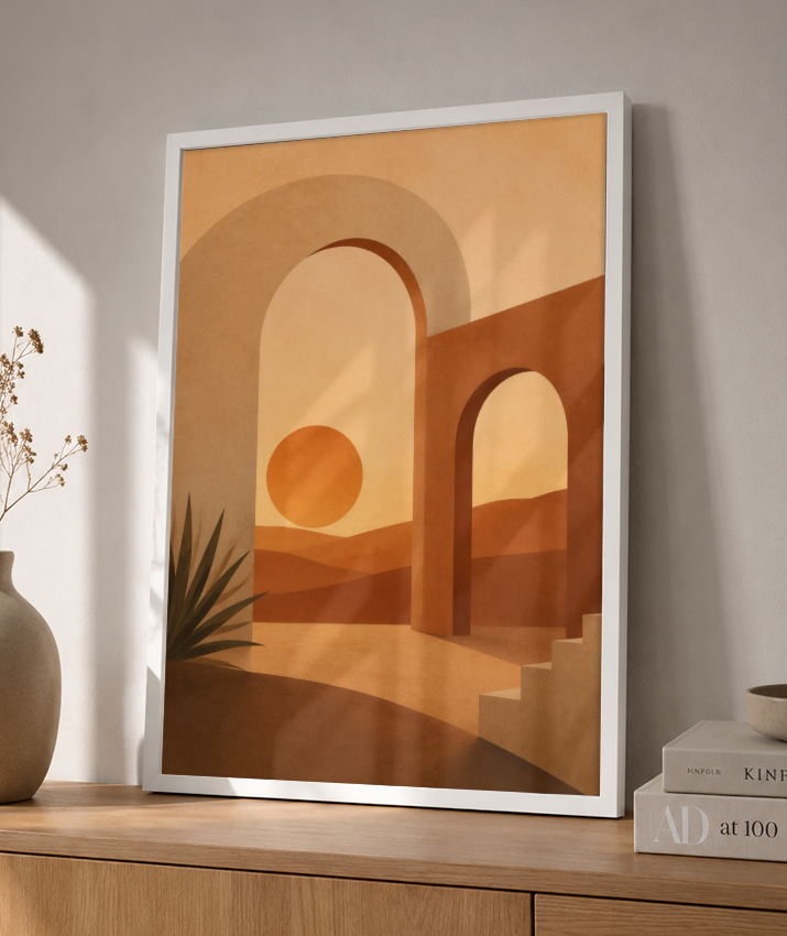 Quadro Retangular Vertical Minimal Abstrato