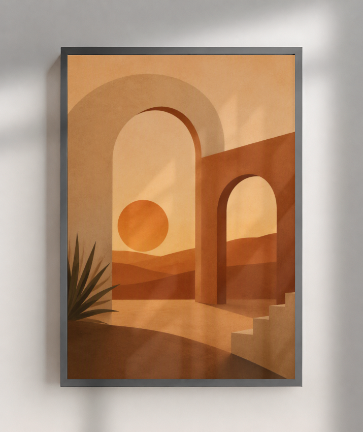 Quadro Retangular Vertical Minimal Abstrato