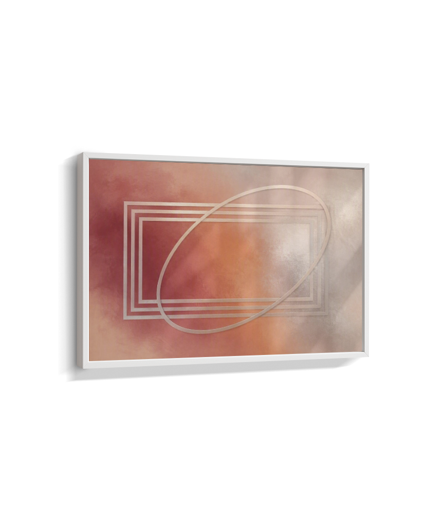 Quadro Retangular Horizontal Geométrico Flat