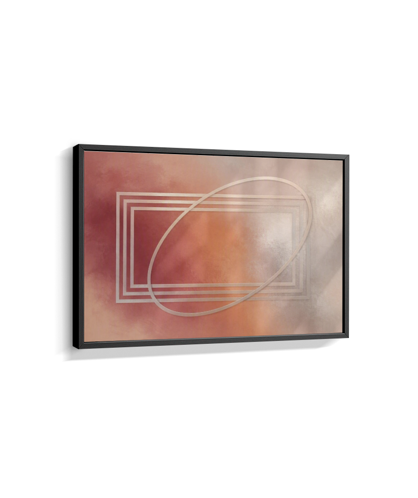 Quadro Retangular Horizontal Geométrico Flat