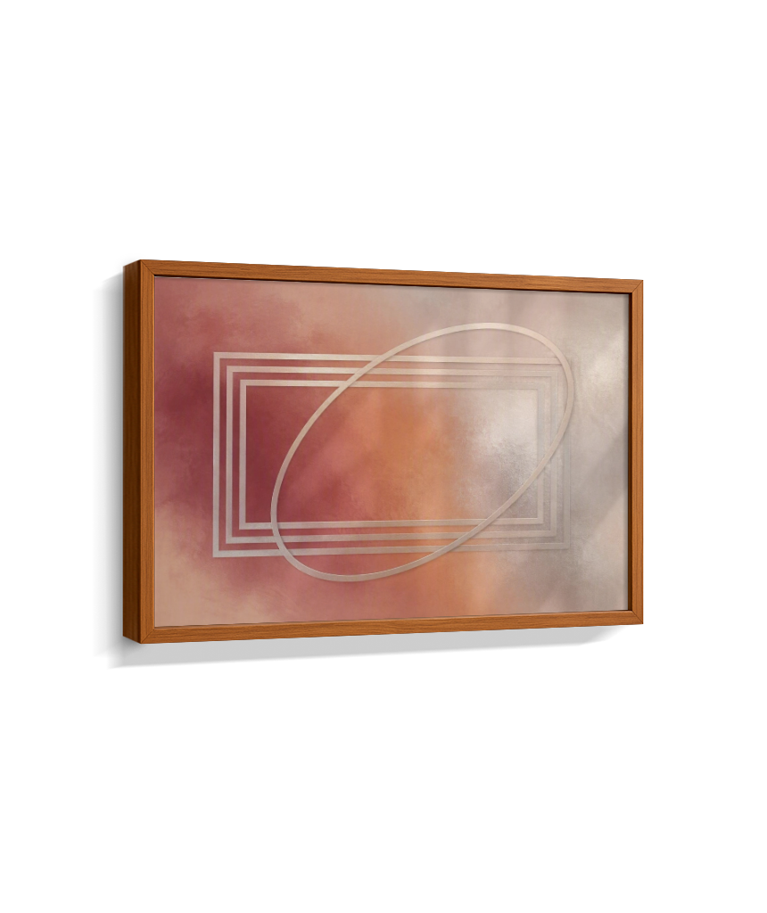 Quadro Retangular Horizontal Geométrico Flat