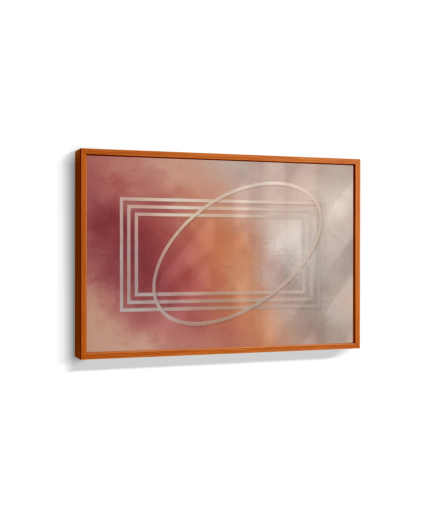 Quadro Retangular Horizontal Geométrico Flat