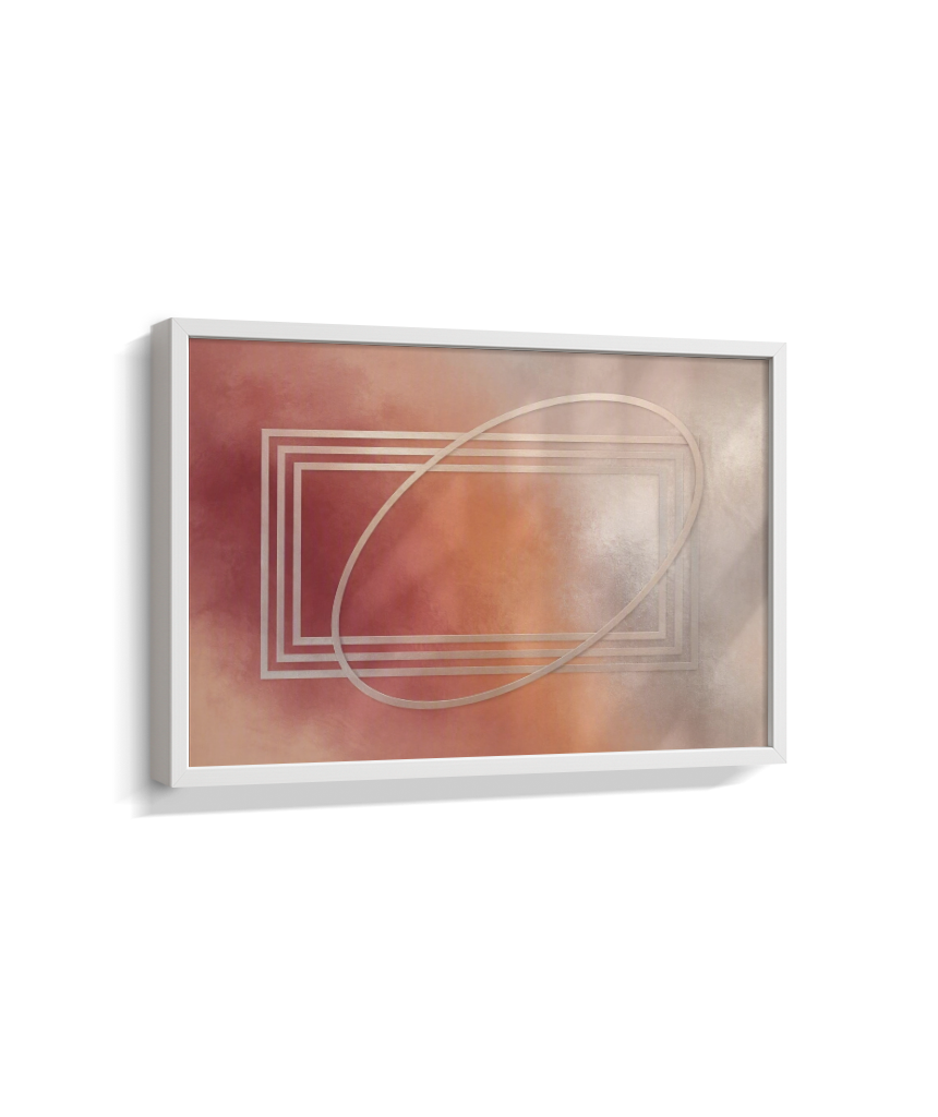 Quadro Retangular Horizontal Geométrico Flat