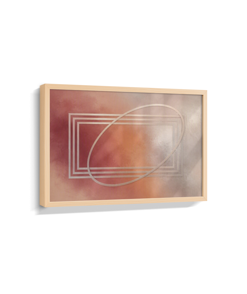 Quadro Retangular Horizontal Geométrico Flat