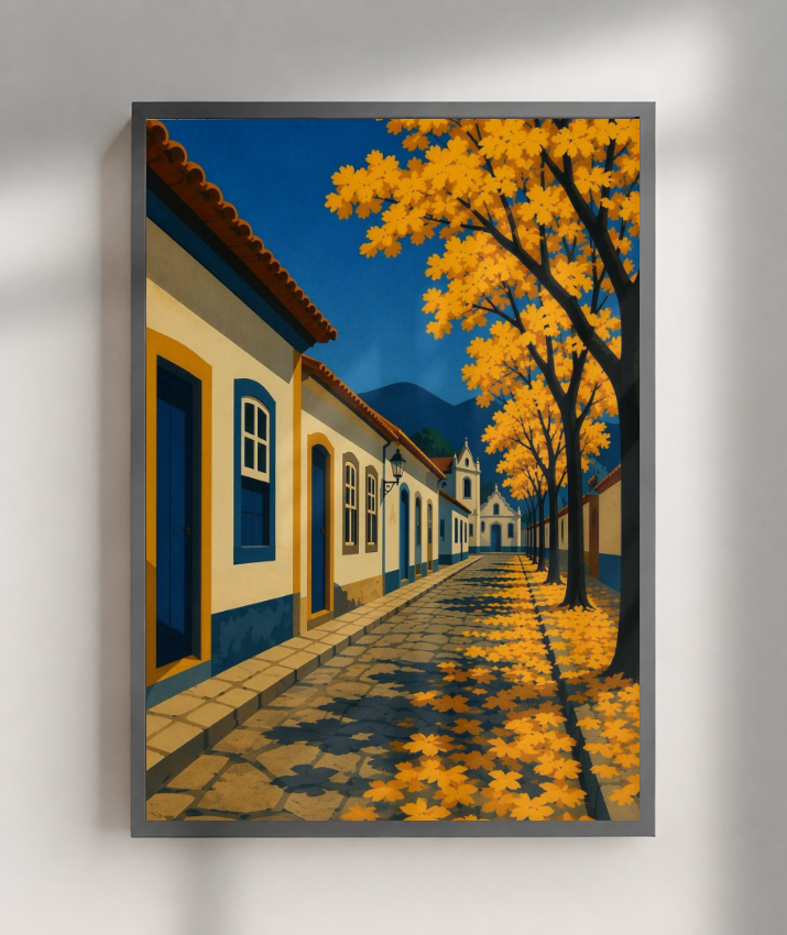 Placa Decorativa Colonial Outono