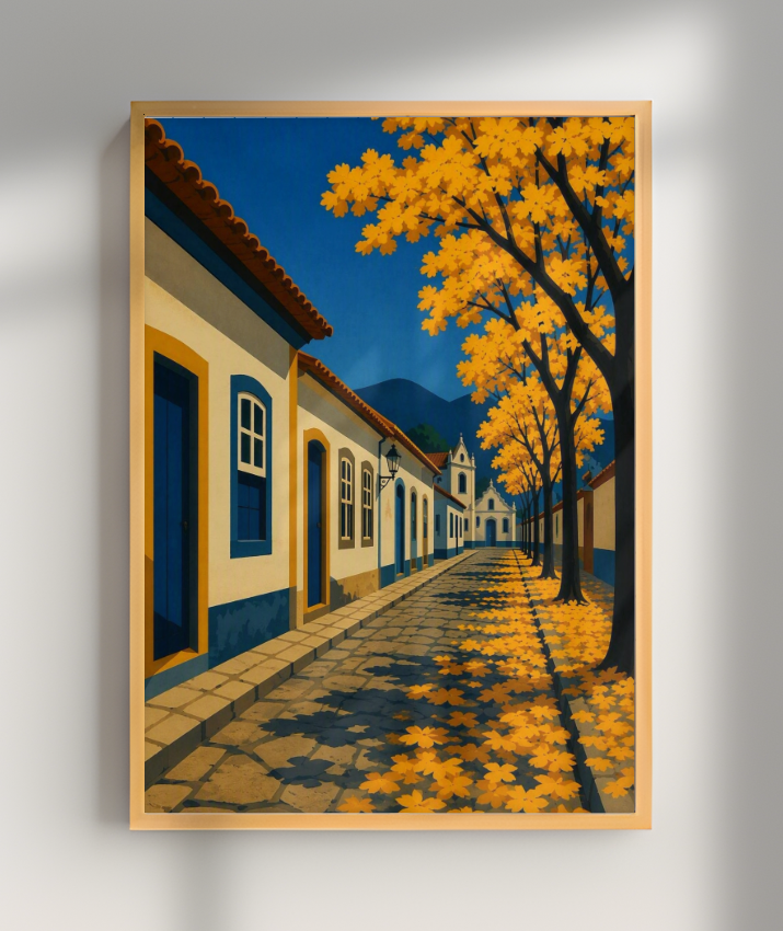 Placa Decorativa Colonial Outono