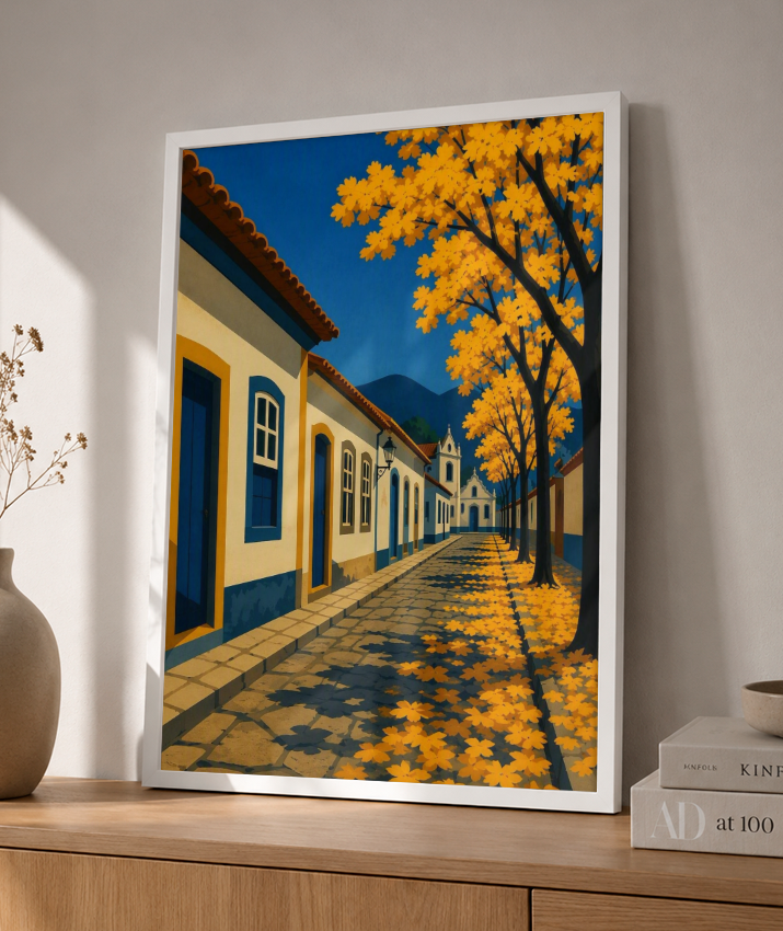 Placa Decorativa Colonial Outono