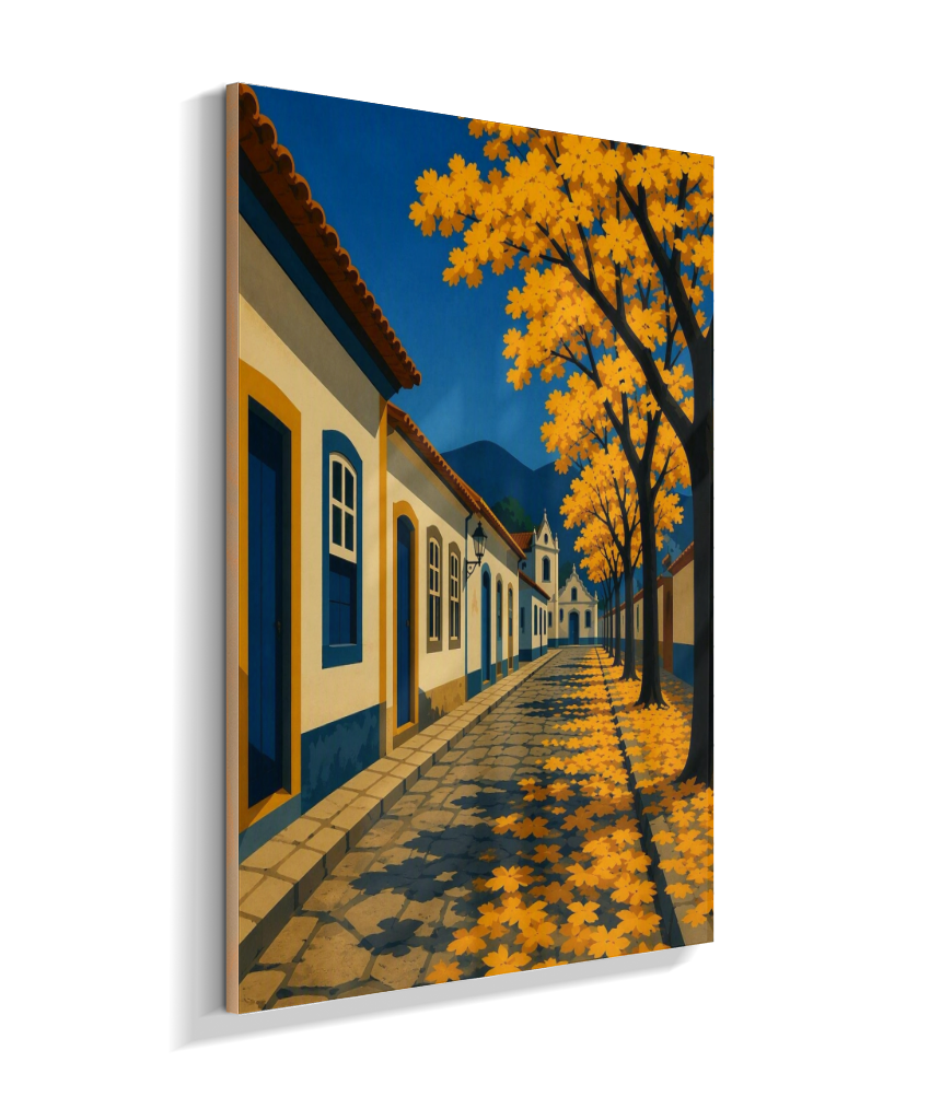 Placa Decorativa Colonial Outono