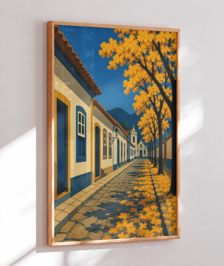 Placa Decorativa Colonial Outono