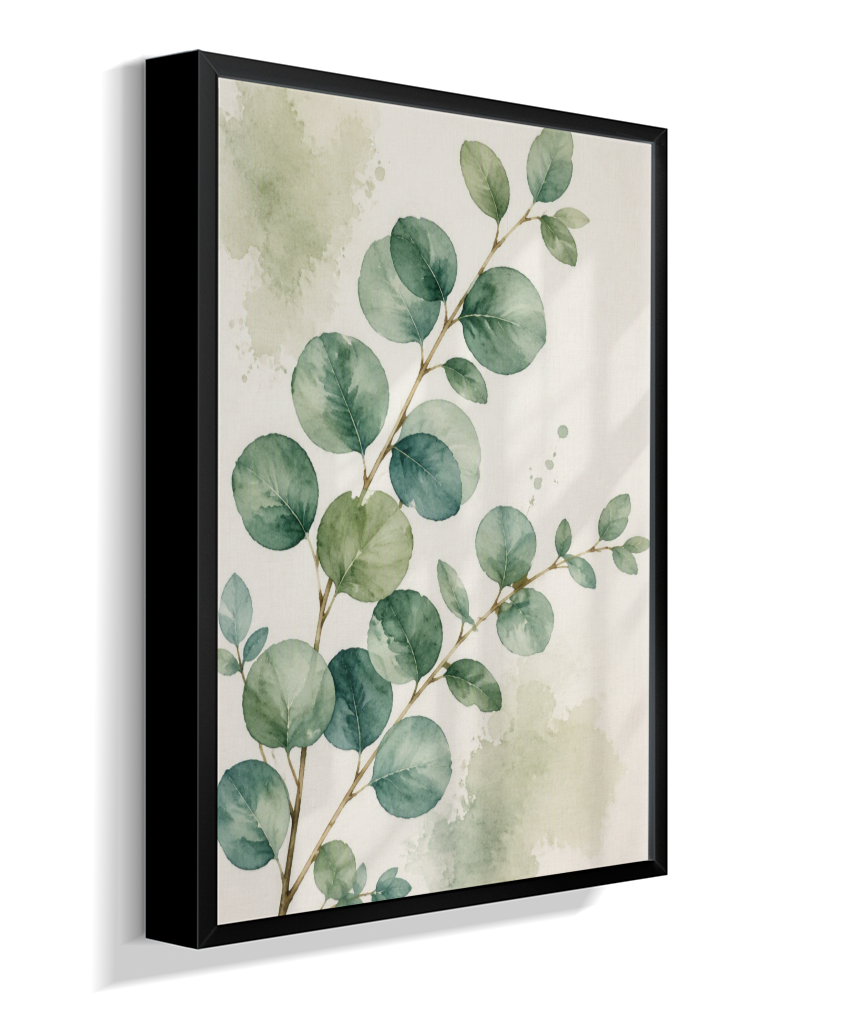 Quadro Retangular Vertical Botanical Verde
