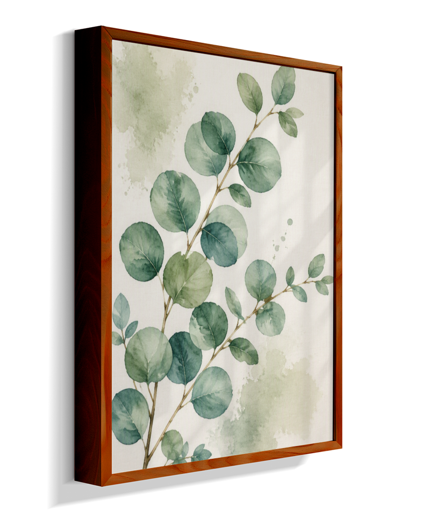 Quadro Retangular Vertical Botanical Verde
