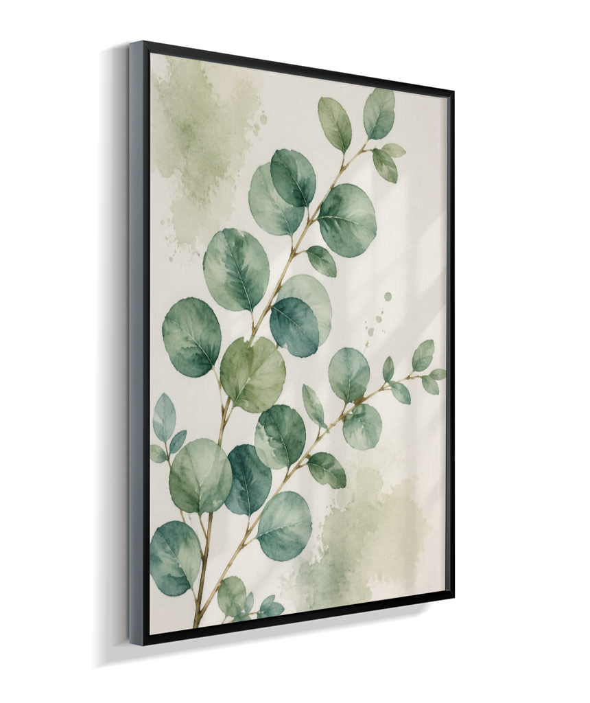 Quadro Retangular Vertical Botanical Verde