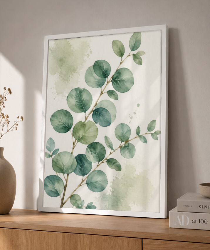 Quadro Retangular Vertical Botanical Verde