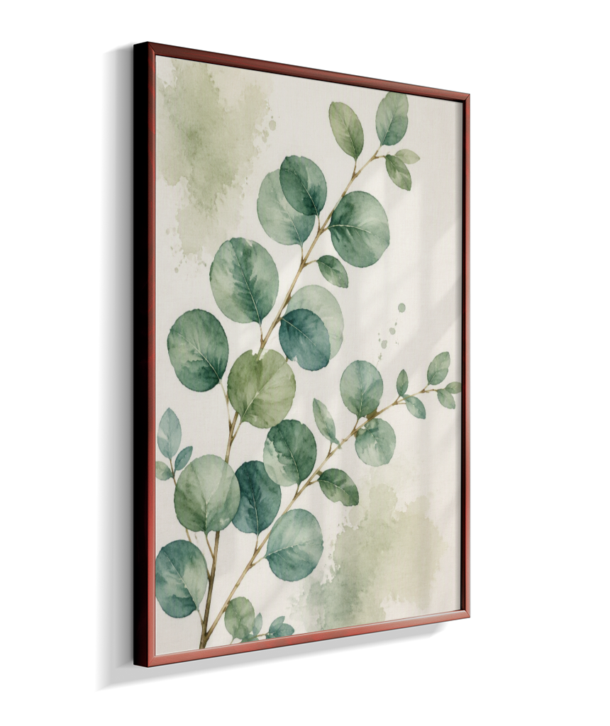 Quadro Retangular Vertical Botanical Verde