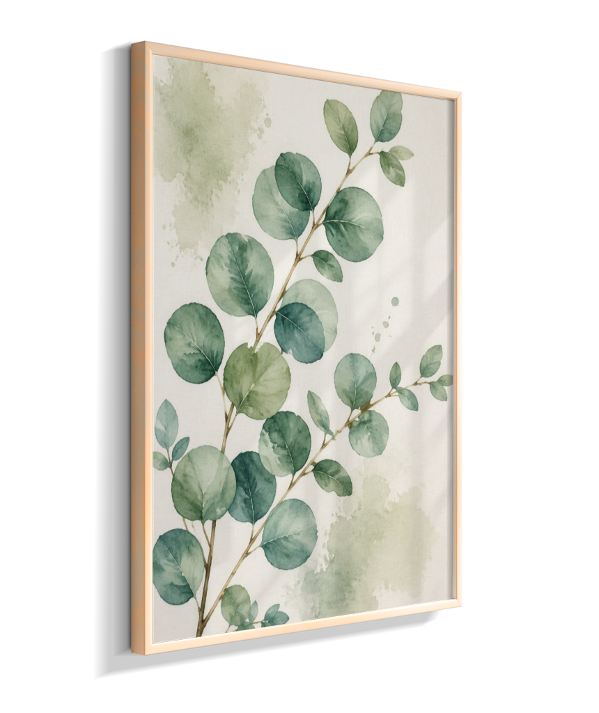 Quadro Retangular Vertical Botanical Verde