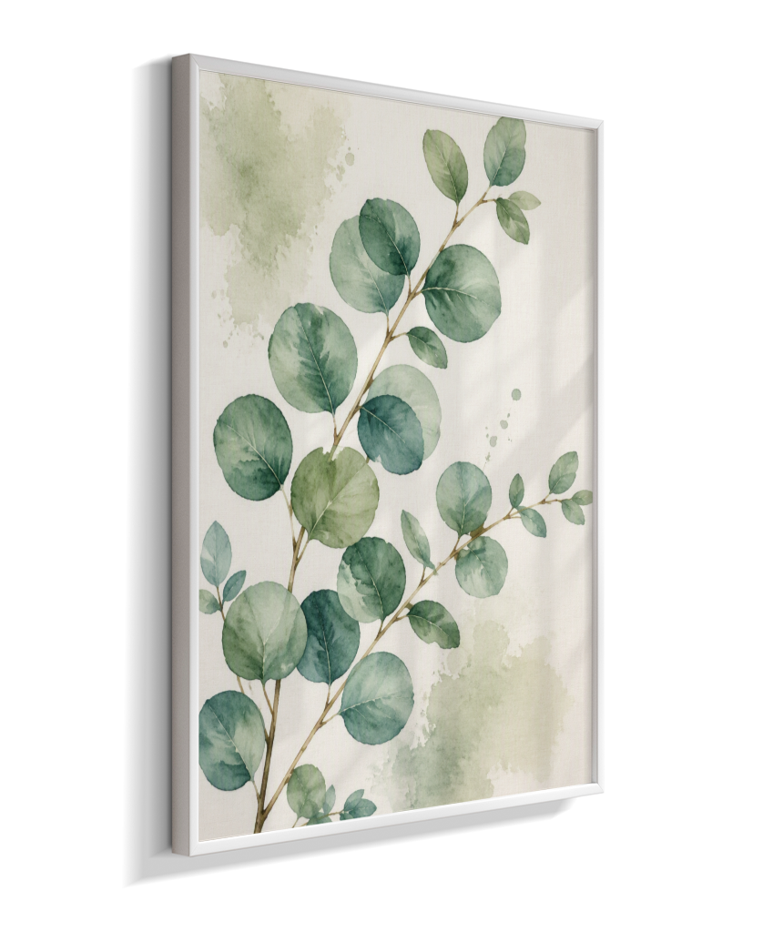 Quadro Retangular Vertical Botanical Verde