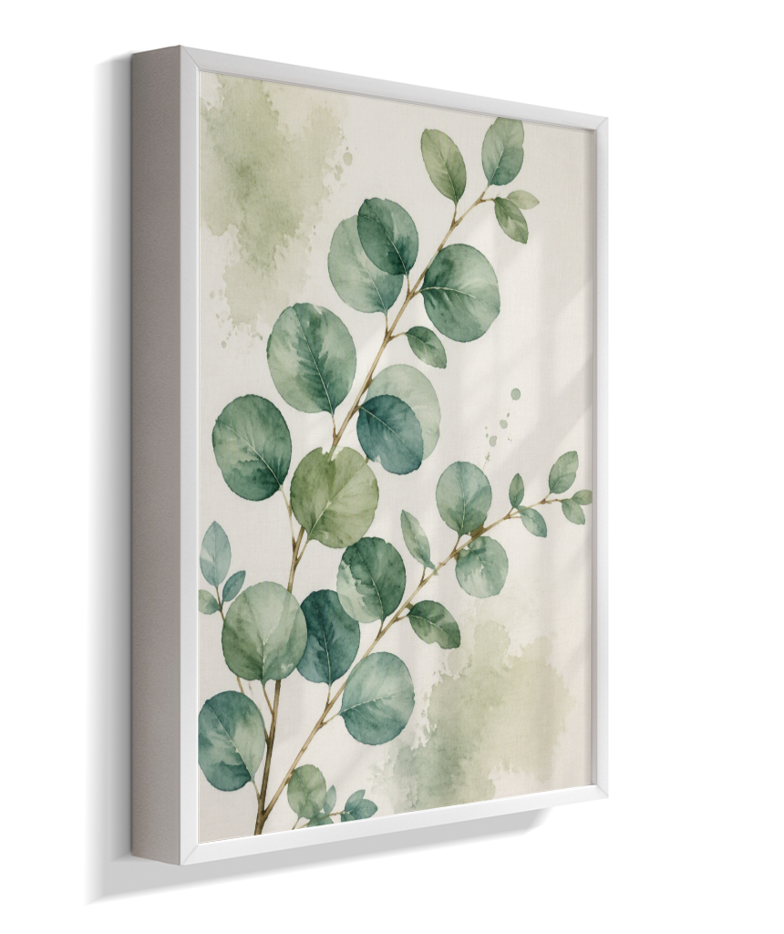 Quadro Retangular Vertical Botanical Verde