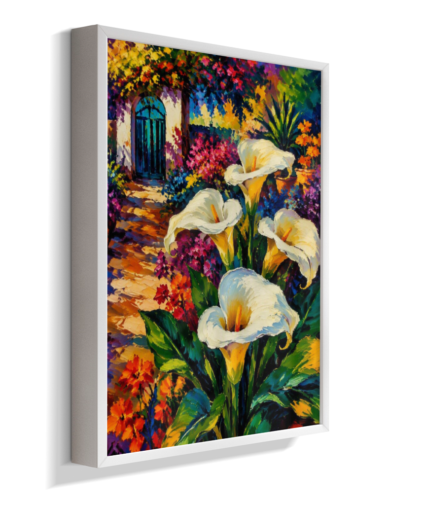 Quadro Decorativo Jardim Copos-de-Leite