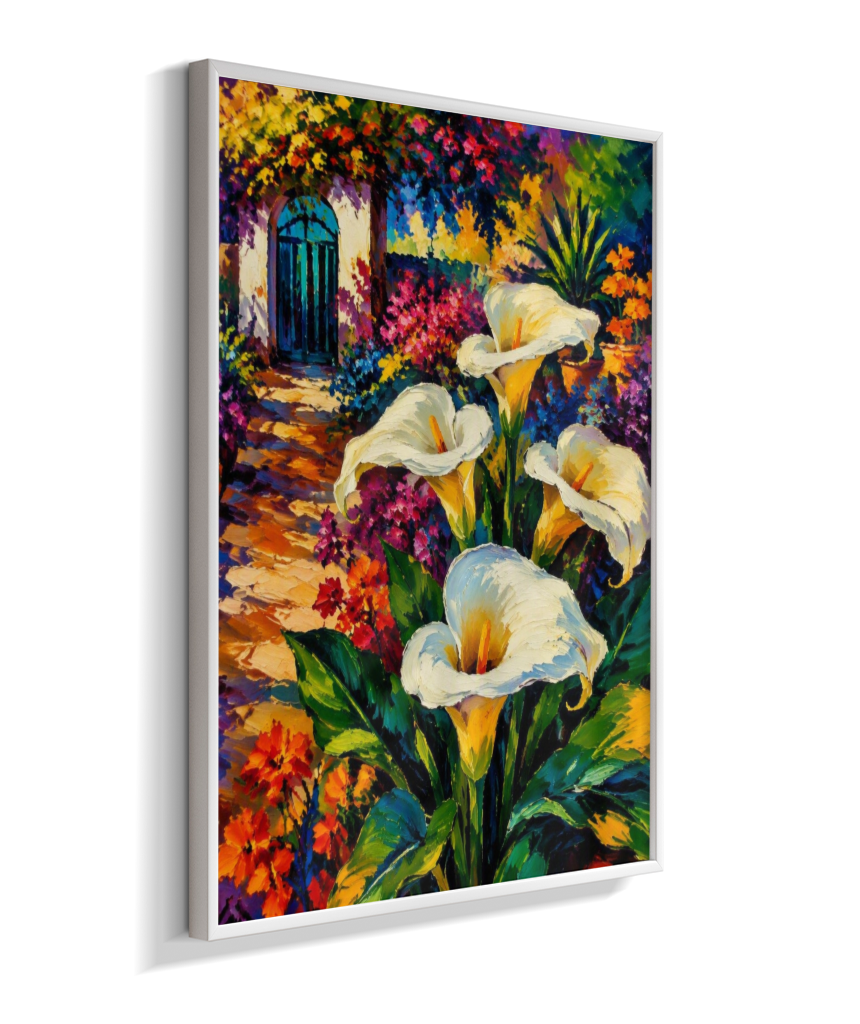 Quadro Decorativo Jardim Copos-de-Leite