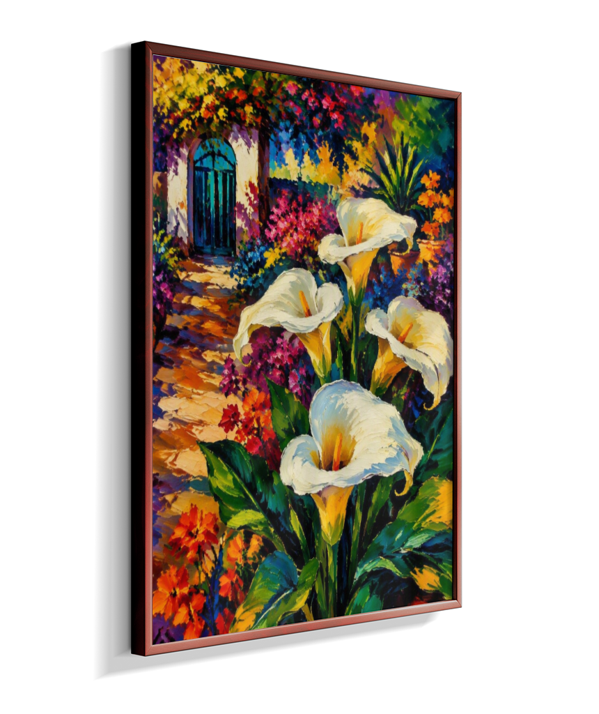 Quadro Decorativo Jardim Copos-de-Leite