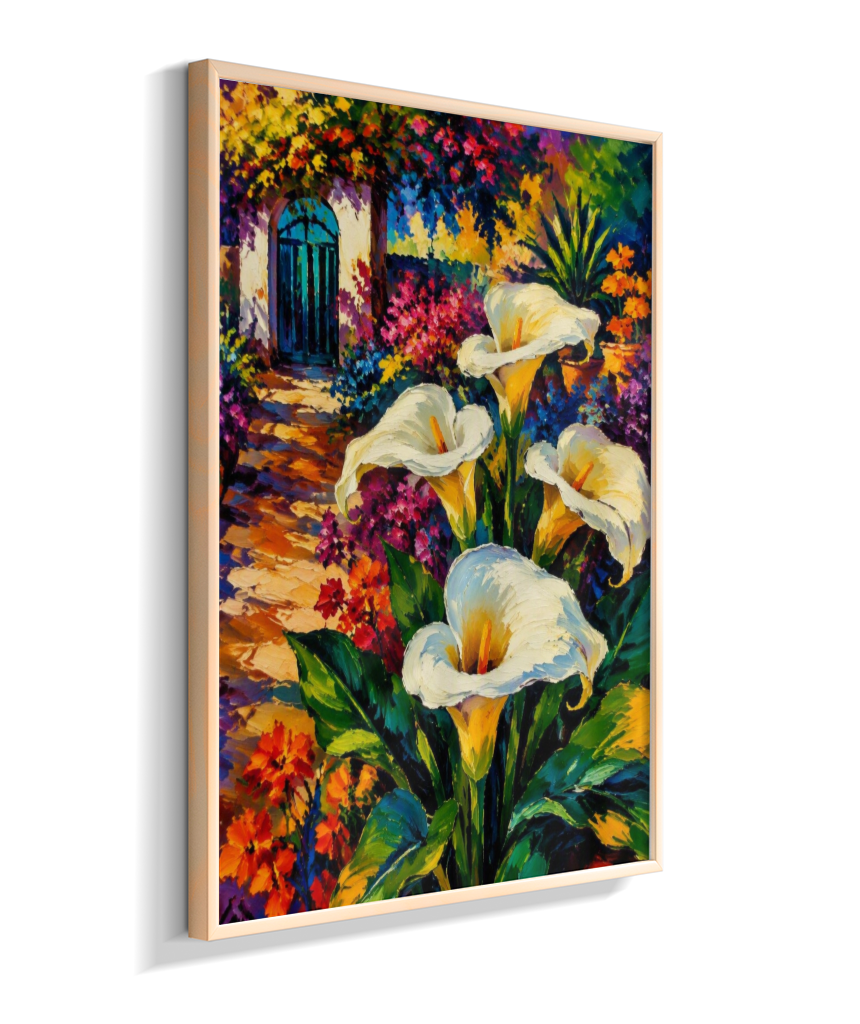 Quadro Decorativo Jardim Copos-de-Leite