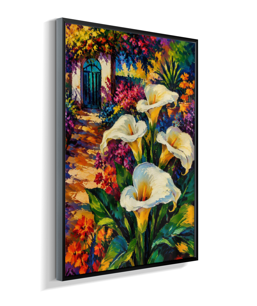 Quadro Decorativo Jardim Copos-de-Leite